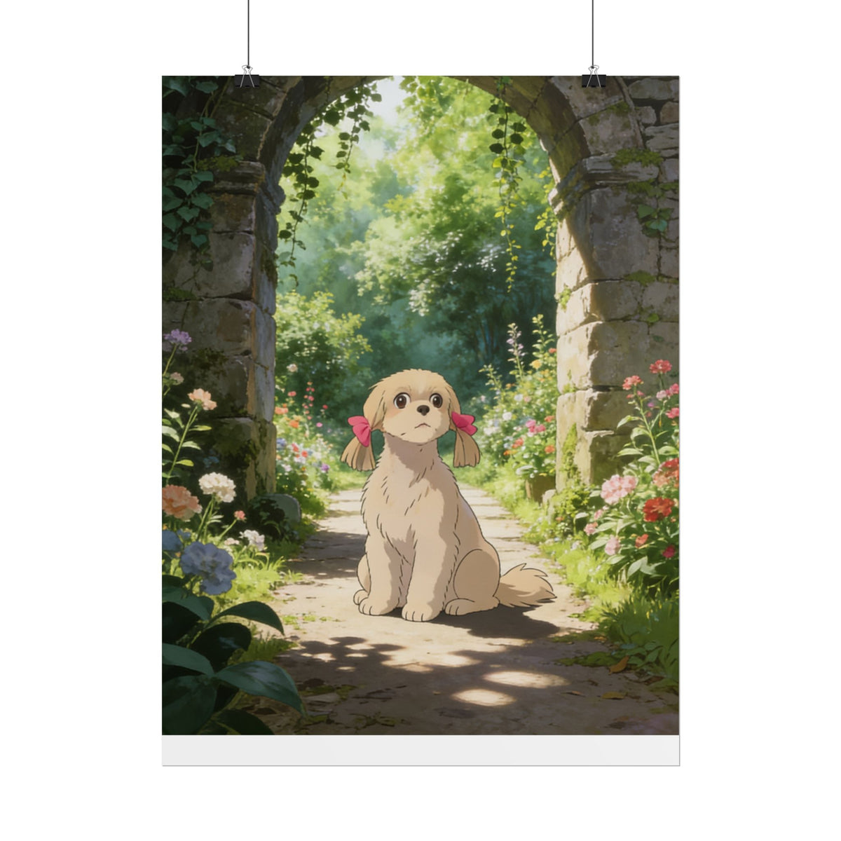Custom Pet Poster – Rolled Dog Portrait Print (Multiple Styles)