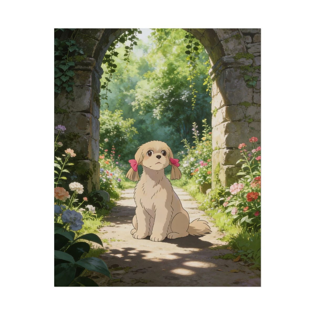 Custom Pet Poster – Rolled Dog Portrait Print (Multiple Styles)