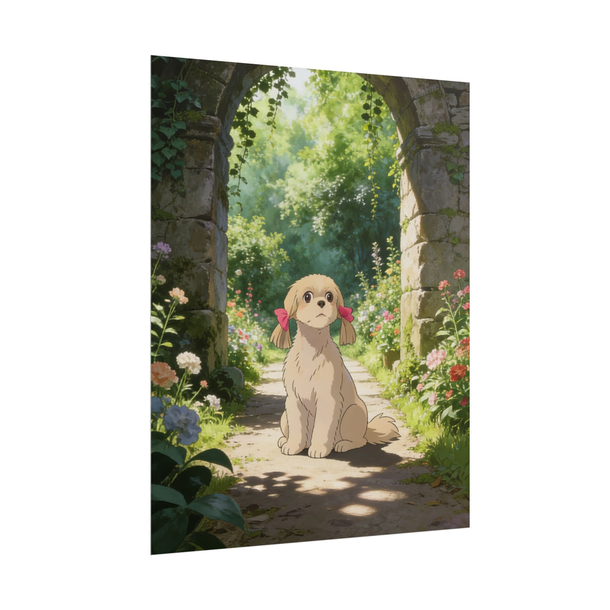 Custom Pet Poster – Rolled Dog Portrait Print (Multiple Styles)